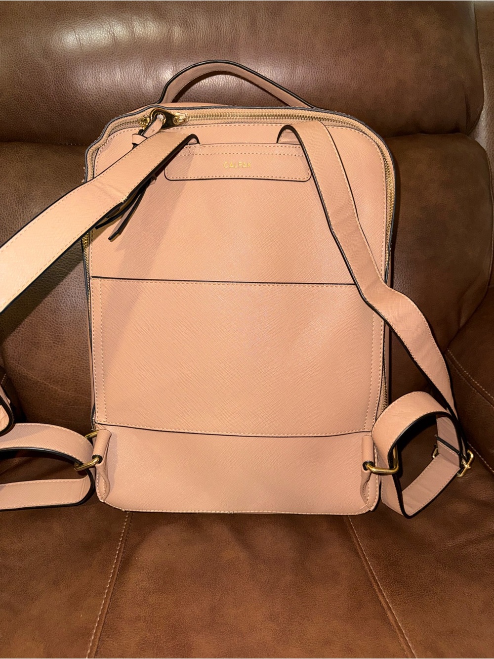 Calpak Kaya 15” Laptop Backpack with Gold-tone Hardware and Woven Trim - Picture 3 of 10